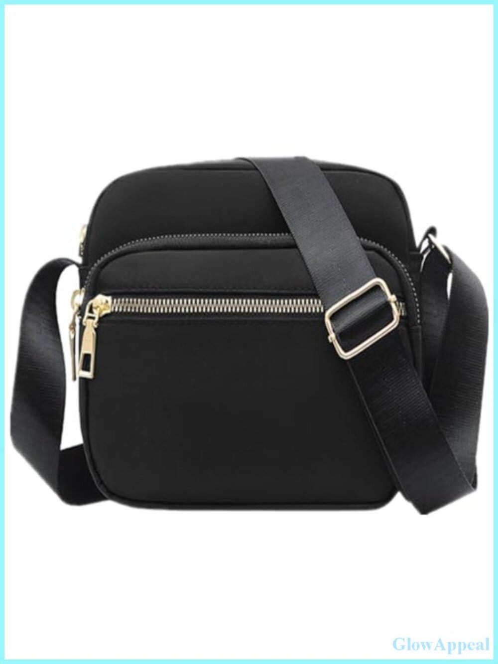 Nylon Crossbody Bag Multi Pocket Messenger Purse Waterproof